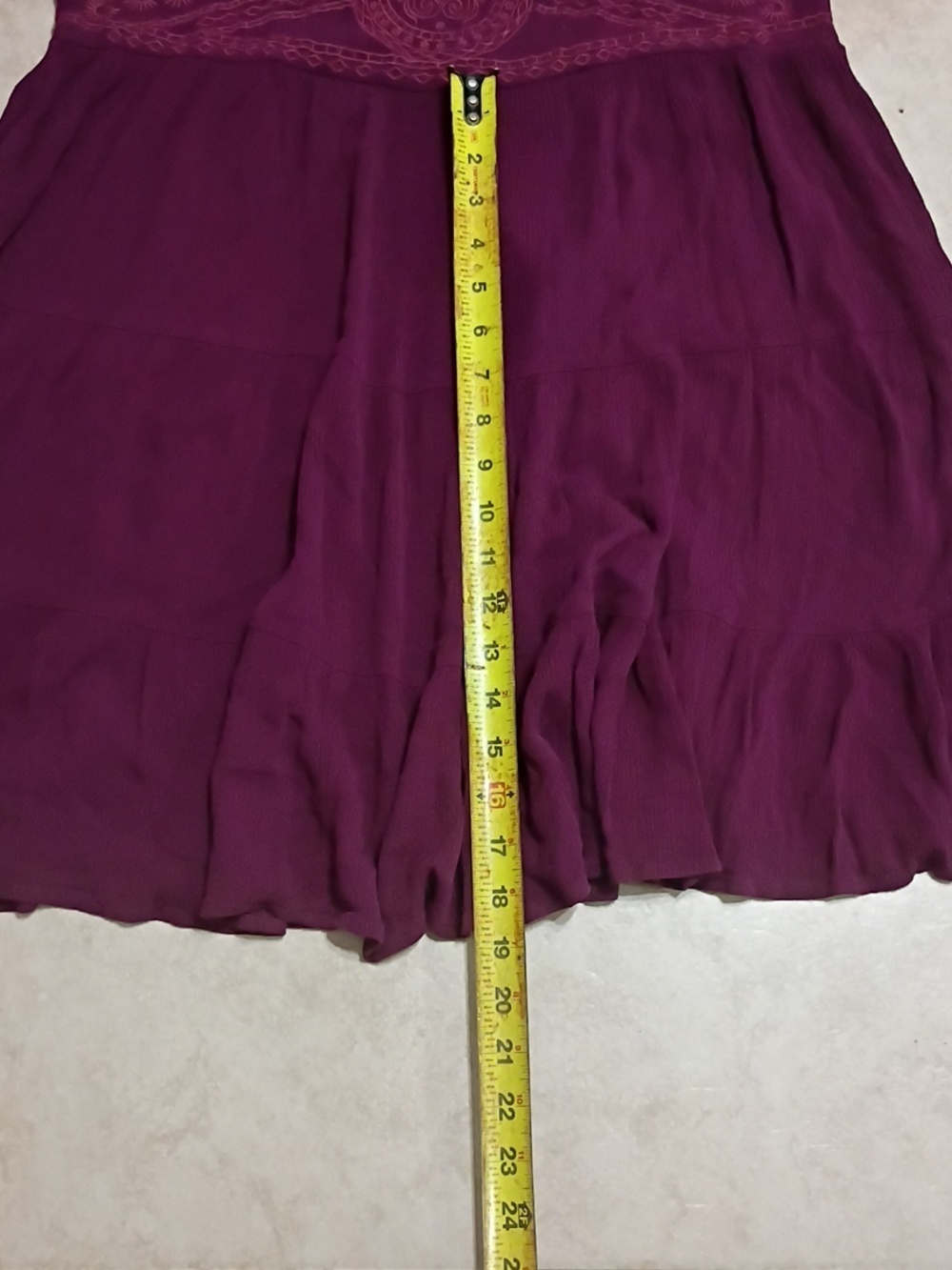 Chelsea & Violet Plum Boho Tie-Back Long Sleeve Mini Dress - Picture 10 of 11